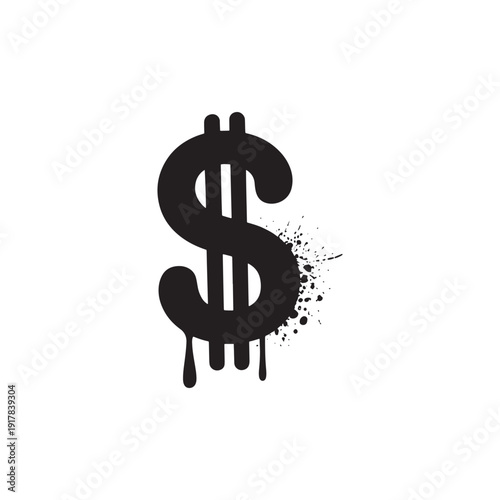 Dollar sign money finance icon vector