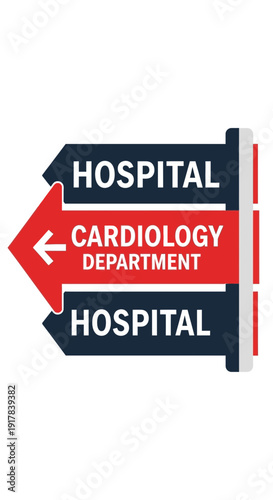 Hospital Cardiology Department Directional Sign: Navigating Healthcare Services with Precision and