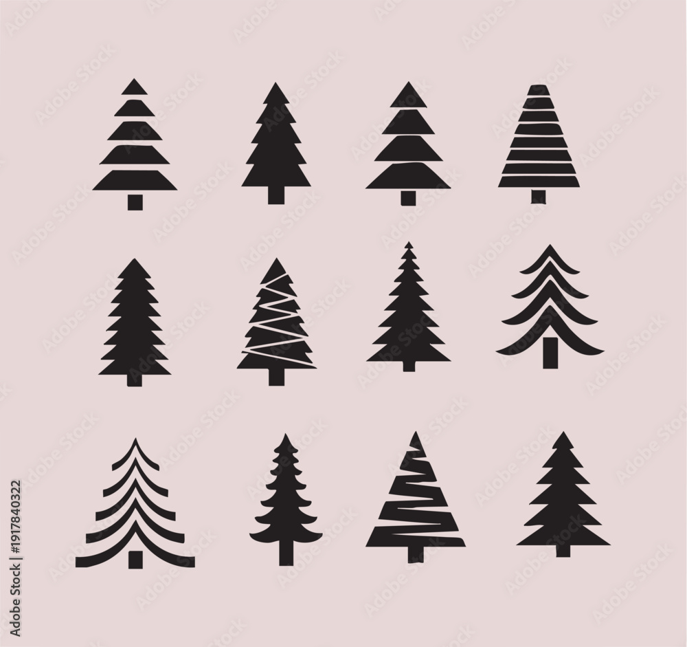 Obraz premium Traditional Christmas Tree Holiday Vector Illustration