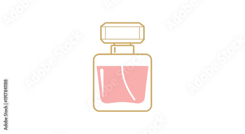 Pink Perfume Bottle Illustration.