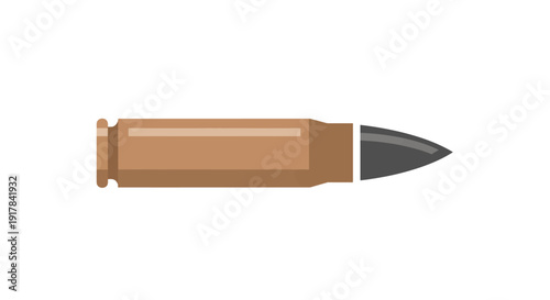 Single Bullet Cartridge Closeup.