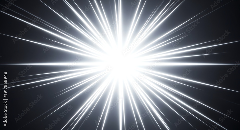Obraz premium Bright light burst with radial lines