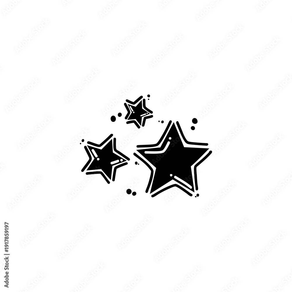 Obraz premium silver star on white background