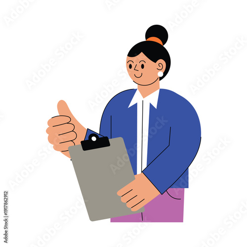Manager holding contract Vector illustration