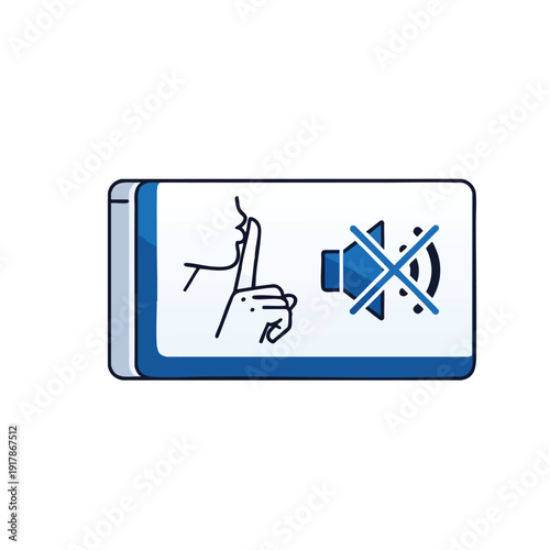 Quiet Safe Area Sign for Public and Workplace Settings