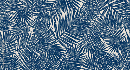 Abstract Seamless Palm Leaves Pattern