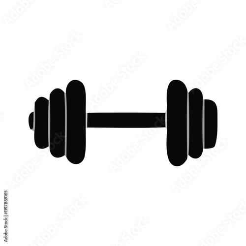 Dumbbell icon representing fitness and exercise for weight training and strength building routines