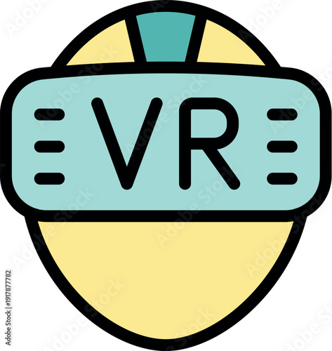 Vr headset experiencing virtual reality simulation gaming technology