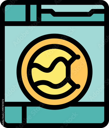 Washing machine washes clothes, making laundry day easier with water and detergent, symbolized by a simple icon