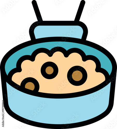 Smart pet feeder dispensing food into a bowl, ensuring pets are fed regularly even when owners are away