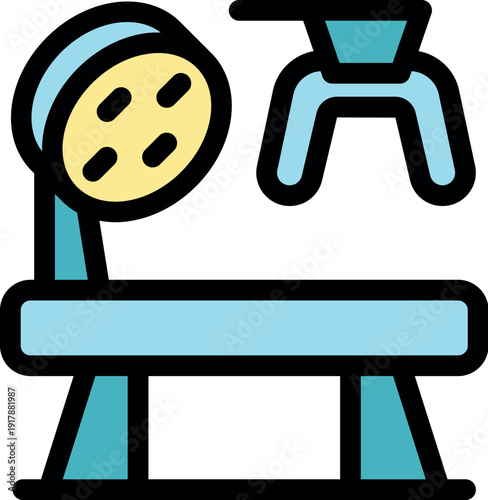 Gynecology operating room equipment including a surgical light and stirrups