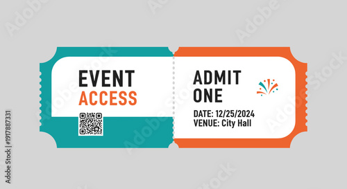 Event Access Ticket with QR Code.