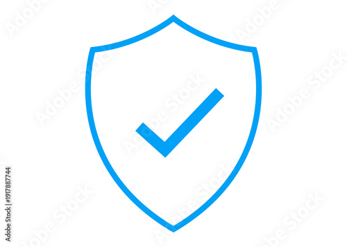 Blue security shield icon PNG image design. Featuring a protective checkmark symbol, a minimalist safety verification element. Vector illustration with transparent background Free Download Blue security shield icon PNG image design. Featuring a protective checkmark symbol, a minimalist safety verification element. Vector illustration with transparent background - GFXLoad