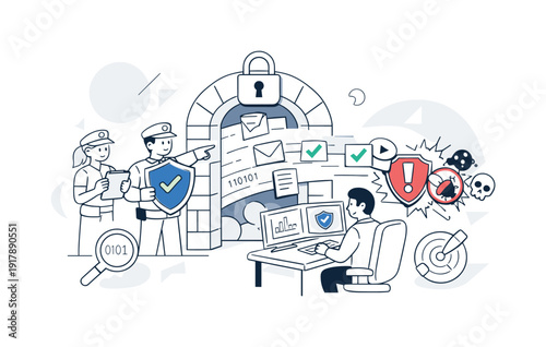 Information Protection System. Data packets passing through a guarded gateway, unsafe