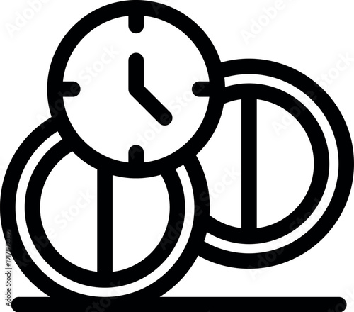 Clock placed over two pills showing medication time