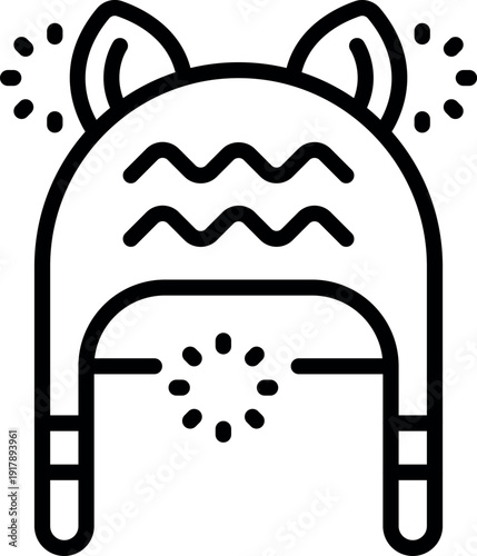 Warm and cozy winter hat with cat ears, providing comfort and protection against cold temperatures