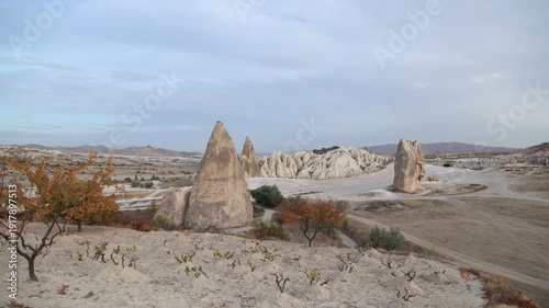 Landschaft in Kappadokien bei Göreme in der Türkei