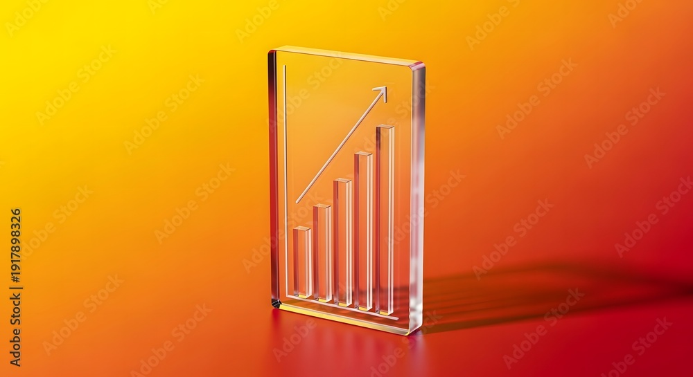 Fototapeta premium Transparent Rising Graph Arrow Business Profit Growth Illustration