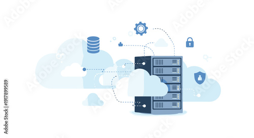 Cloud Server Storage Security System Network.