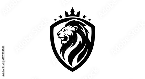 Lion Head Crest Logo Design Element.