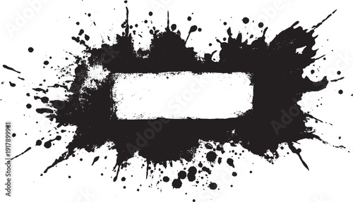 Grunge border frame vector illustration.