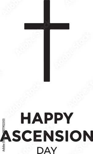 Celebrating the religious significance of ascension day with a simple cross design.