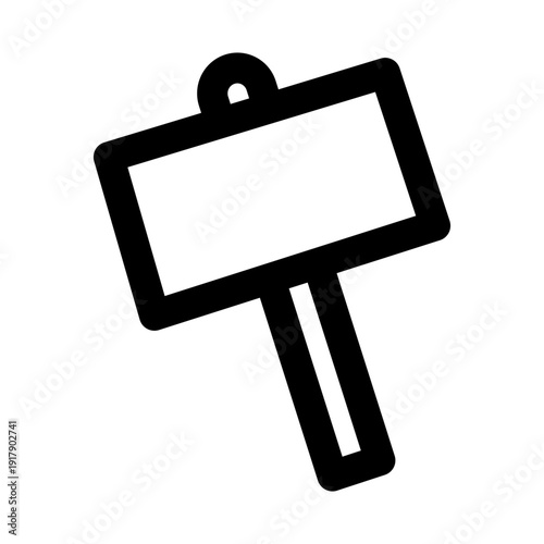 Placard icon for protest and demonstration. Placard Modern Professional Line Icon with minimal clean design representing activism rally banner rights and public movement