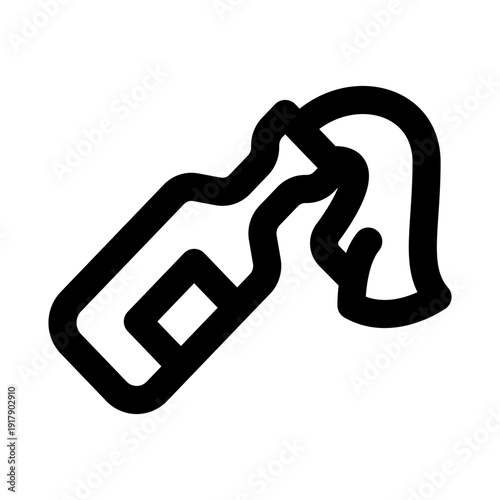 Molotov Cocktail line Icon with Flame.Burning Molotov Bottle with Fire Explosion icons