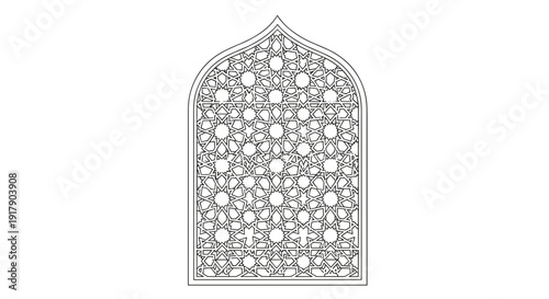 Intricate Islamic Archway Design Pattern 1.