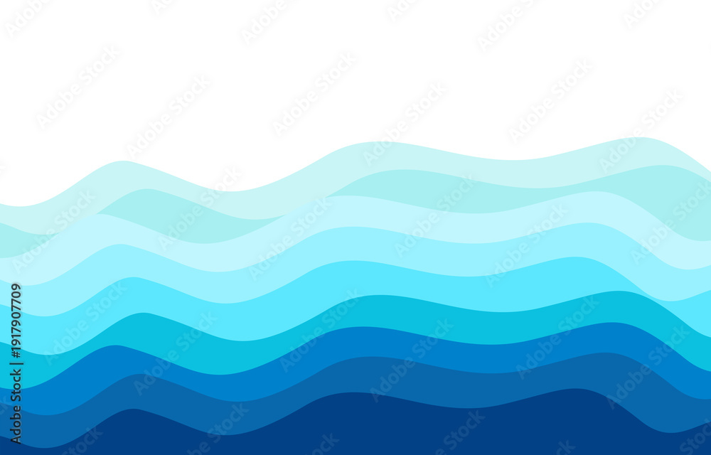 Fototapeta premium blue wave background, sea waves, waves seamless pattern 