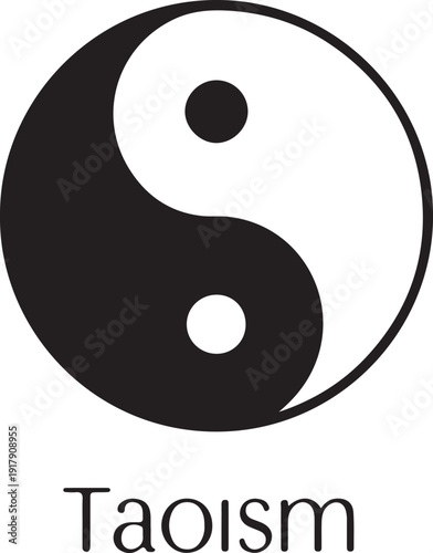 The yin-yang symbol representing the core principles of taoism philosophy.