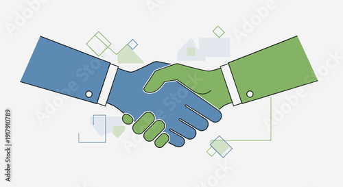 Two Hands Shaking in Partnership Agreement.