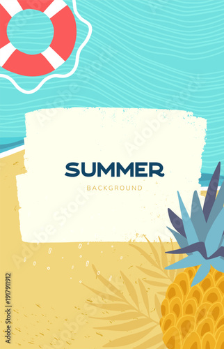 Set of summer tropical vect...