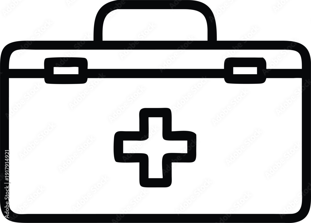 Obraz premium first aid kit icon vector