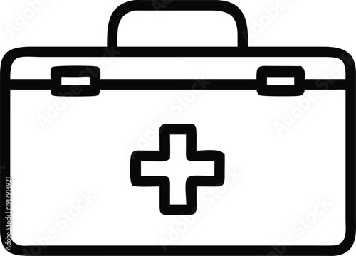 first aid kit icon vector