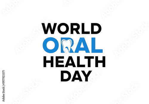 World oral health day logo with tooth icon