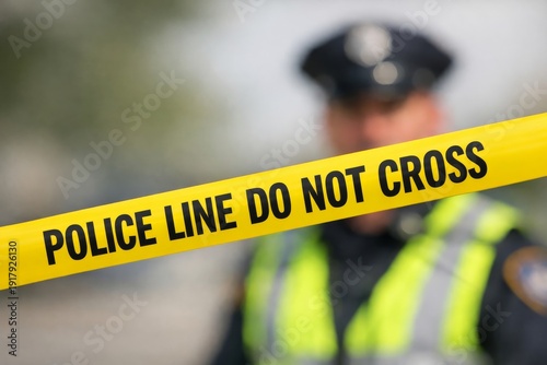 Wallpaper Mural Police Line Do Not Cross Tape, Crime Scene Investigation Concept, Law Enforcement Background Torontodigital.ca