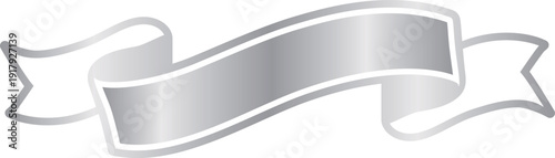 銀色のリボンのイラスト
フレームやバナーに最適な素材