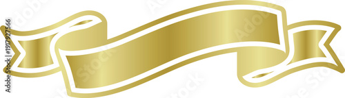 金色の高級感あるリボンフレーム ベクターイラスト