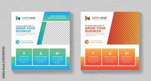 Business Idea Socal Media Post Template,Instagram, LinkedIn, or Facebook	

