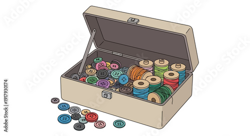 Open Treasure Chest Filled with Coins.