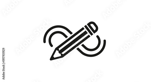 Infinity Pencil Icon for Endless Creativity, Learning, and Design