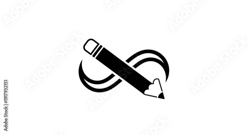 Pencil with Infinity Symbol - Endless Creativity and Continuous Learning Concept
