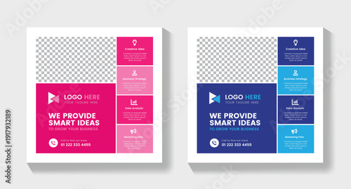 Business Idea Socal Media Post Template,Instagram, LinkedIn, or Facebook	
