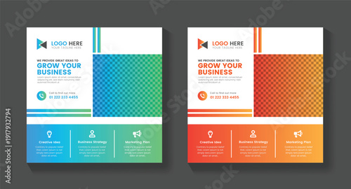 Professional Online Marketing Services Flyer, instagram post, LinkedIn Post	
