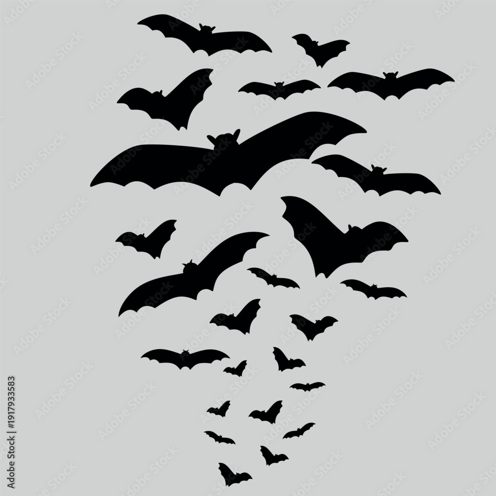 Obraz premium halloween bats silhouettes
