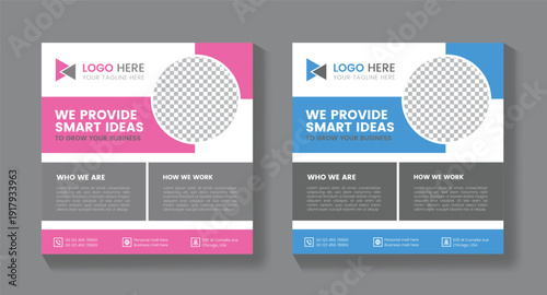 Professional Online Marketing Services Flyer, instagram post, LinkedIn Post	
