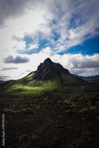 Krakatindur in summer in iceland