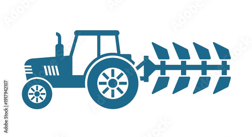 Tractor with Plow Attachment.