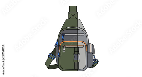 Transparent Green Sling Bag.